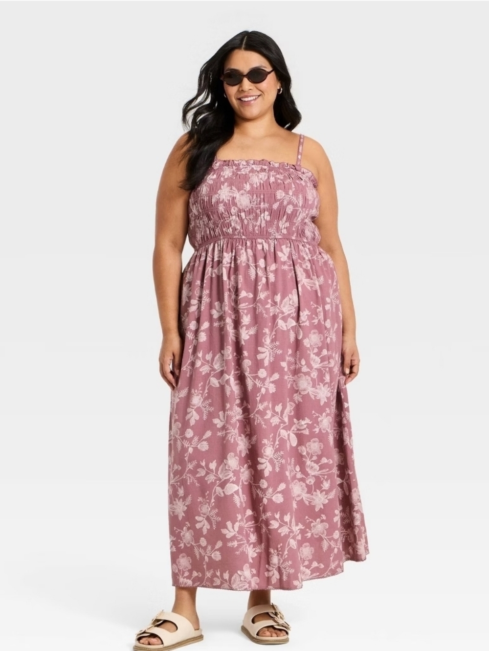 Women's Sleeveless Ruffle Maxi Floral Sundress - Universal Thread NWT